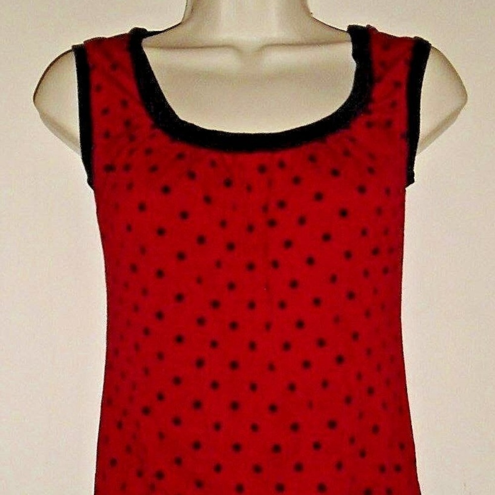 Vintae  Polka Dot Tie At Back Of Neck Fun Top